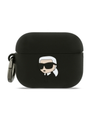 Karl Lagerfeld для Airpods Pro 3 чехол Silicone case with ring NFT 3D Karl Black