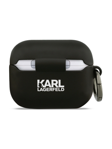 Karl Lagerfeld для Airpods Pro 3 чехол Silicone case with ring NFT 3D Karl Black