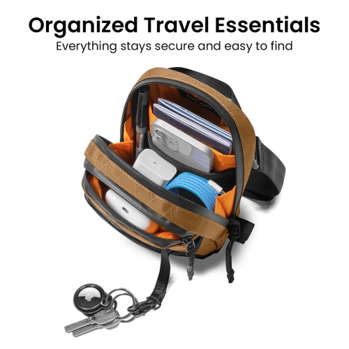 Tomtoc Travel сумка для аксессуаров Aviator-T37 X-Pac Crossbody Bag 1.3L Brown