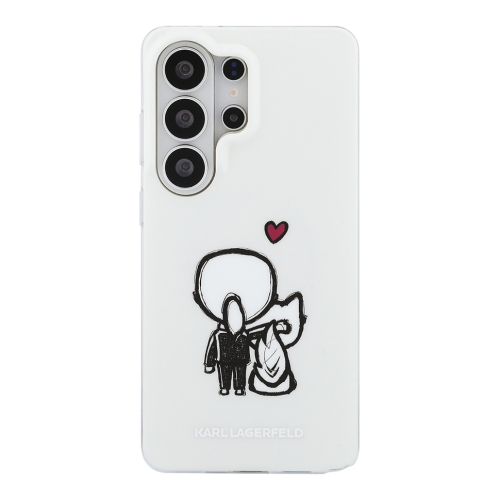 Karl Lagerfeld для Galaxy S26 Ultra чехол IML Sketch Karl & Choupette Back Hard Transparent (MagSafe)