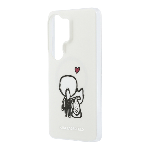 Karl Lagerfeld для Galaxy S26 Ultra чехол IML Sketch Karl & Choupette Back Hard Transparent (MagSafe)