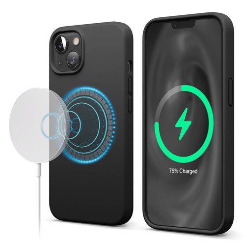 Чехол Elago MagSafe Soft Silicone для iPhone 13, черный