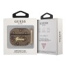 Чехол Guess PU leather 4G metal logo с карабином для Airpods 3 (2021), коричневый