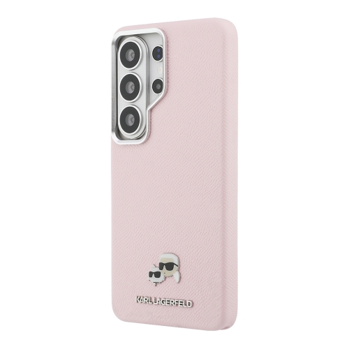 Karl Lagerfeld для Galaxy S26 Ultra чехол PU Saffiano FW Karl&Choup Heads metal &Cam Hard Pink (MagSafe)