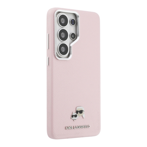 Karl Lagerfeld для Galaxy S26 Ultra чехол PU Saffiano FW Karl&Choup Heads metal &Cam Hard Pink (MagSafe)