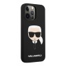 Чехол Lagerfeld Liquid silicone Karl's Head для iPhone 13 Pro, черный (Magsafe)