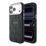 Guess для iPhone 18 Pro/17 Pro чехол PU 4G Classic metal logo Gold camera Hard Black (MagSafe)