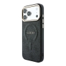 Guess для iPhone 18 Pro/17 Pro чехол PU 4G Classic metal logo Gold camera Hard Black (MagSafe)