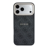 Guess для iPhone 18 Pro/17 Pro чехол PU 4G Classic metal logo Gold camera Hard Black (MagSafe)