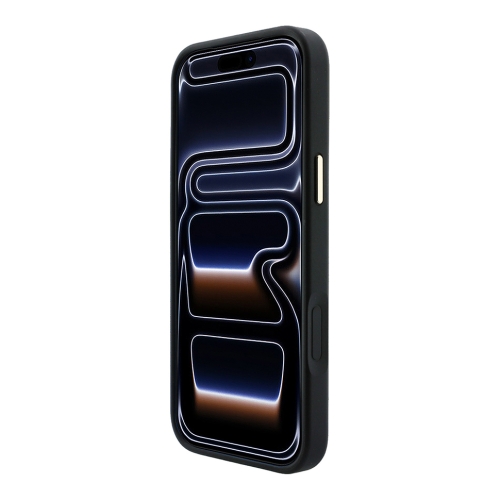 Guess для iPhone 18 Pro/17 Pro чехол PU 4G Classic metal logo Gold camera Hard Black (MagSafe)