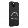 Чехол Lagerfeld Liquid silicone RSG logo Hard для iPhone 14 Plus, черный (MagSafe)