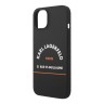 Чехол Lagerfeld Liquid silicone RSG logo Hard для iPhone 14 Plus, черный (MagSafe)