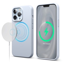 Чехол Elago MagSafe Soft Silicone для iPhone 13 Pro, голубой