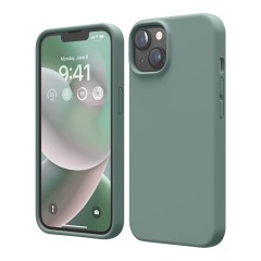 Чехол Elago Soft Silicone для iPhone 14, Midnight Green