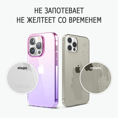 Чехол Elago AURORA Gradient для iPhone 14 Pro, розовый/фиолетовый
