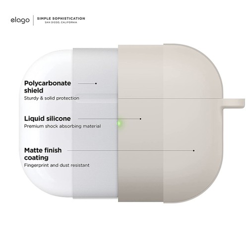 Чехол Elago Liquid Hang case для AirPods Pro 2, бежевый