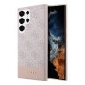 Чехол Guess PU 4G Bottom stripe Metal logo Hard для Galaxy S23 Ultra, розовый