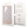 Чехол Guess PU 4G Bottom stripe Metal logo Hard для Galaxy S23 Ultra, розовый