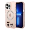 Чехол Lagerfeld Karl&Choupette Hard для iPhone 13 Pro, розовый (MagSafe)