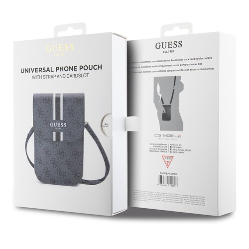 Сумка Guess Wallet Bag 4G Stripes для смартфонов, черная