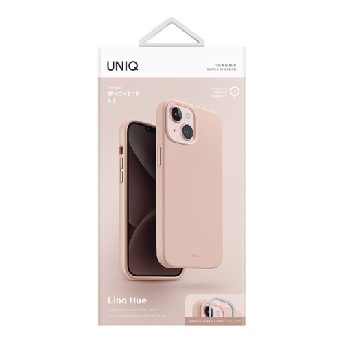 Uniq для iPhone 15 чехол LINO Pink (Magsafe)