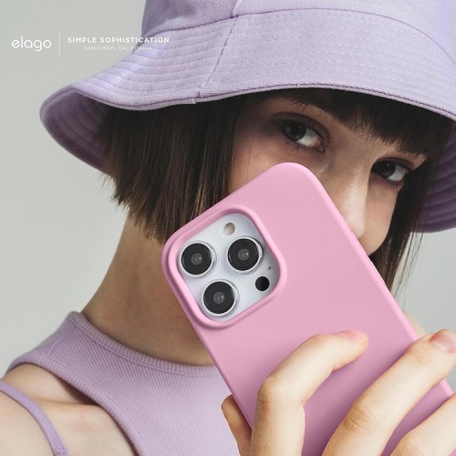 Elago для iPhone 15 Pro чехол Soft silicone (Liquid) Hot Pink
