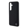 Mercedes для Galaxy S24 чехол Leather Textured Wood Imitation Hard Black (MagSafe)