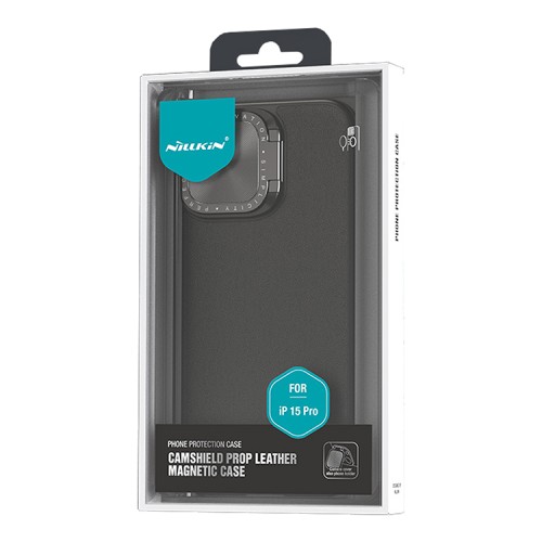Nillkin для iPhone 15 Pro чехол CamShield ProP PU Leather Magnetic Black (magsafe)