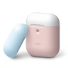 Чехол Elago Silicone Duo для AirPods 2 (wireless), розовый с крышками White и Pastel Blue
