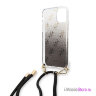 Чехол Guess 4G Cord collection Hard Gradient для iPhone 11, со шнурком, черный
