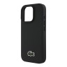 Lacoste для iPhone 16 Pro Max чехол PC/TPU&PVC iconic Woven logo Black (MagSafe)