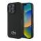 Lacoste для iPhone 16 Pro Max чехол PC/TPU&PVC iconic Woven logo Black (MagSafe)