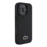 Lacoste для iPhone 16 Pro Max чехол PC/TPU&PVC iconic Woven logo Black (MagSafe)