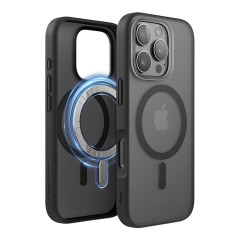 Elago для iPhone 16 Pro Max чехол HYBRID (pc/tpu) Soft Feeling Dark Grey/Black (MagSafe)