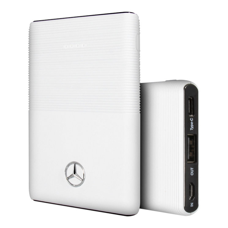 Внешний аккумулятор Mercedes 5000 mAh USB-C, белый