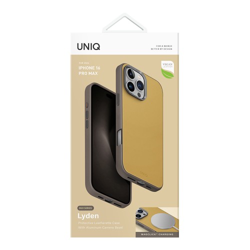 Uniq для iPhone 16 Pro Max чехол Lyden DS Canary Yellow/Flint Grey (Magsafe)