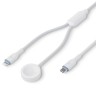 Energea ЗУ для Apple Watch Bazic GoCharge Deuce 2in1 кабель USB-C to Lightning +AW chager 1.8m White