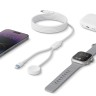 Energea ЗУ для Apple Watch Bazic GoCharge Deuce 2in1 кабель USB-C to Lightning +AW chager 1.8m White