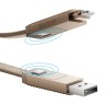 Energea Кабель Bazic GoCharge AluCable 4-in-1 (In USB-A/C, Out USB-C/Lightning) 60W Gold 1.0m