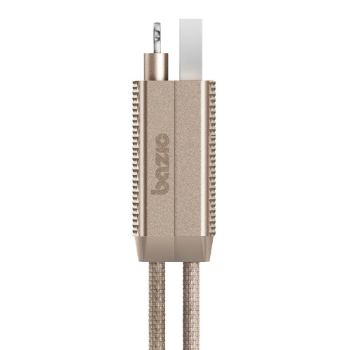 Energea Кабель Bazic GoCharge AluCable 4-in-1 (In USB-A/C, Out USB-C/Lightning) 60W Gold 1.0m