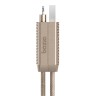 Energea Кабель Bazic GoCharge AluCable 4-in-1 (In USB-A/C, Out USB-C/Lightning) 60W Gold 1.0m