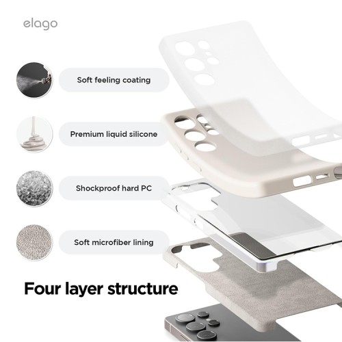Elago для Galaxy S25 Ultra чехол Soft silicone (Liquid) Stone