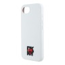 DKNY для iPhone 16e чехол Liquid silicone Heart Metal logo Hard White (MagSafe)
