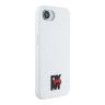 DKNY для iPhone 16e чехол Liquid silicone Heart Metal logo Hard White (MagSafe)