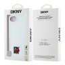 DKNY для iPhone 16e чехол Liquid silicone Heart Metal logo Hard White (MagSafe)
