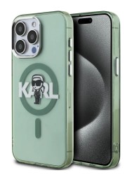 Karl Lagerfeld для iPhone 15 Pro Max чехол PC/TPU Sketch Karl Ikonik Khaki (MagSafe)