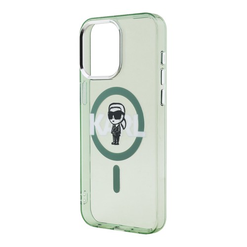 Karl Lagerfeld для iPhone 15 Pro Max чехол PC/TPU Sketch Karl Ikonik Khaki (MagSafe)
