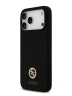 Guess для iPhone 17 Pro Max чехол Liquid silicone with 4G Diamond metal logo Hard Black (MagSafe)