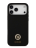 Guess для iPhone 17 Pro Max чехол Liquid silicone with 4G Diamond metal logo Hard Black (MagSafe)