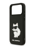 Karl Lagerfeld для iPhone 17 Pro чехол 3D Rubber NFT Choupette Hard Black
